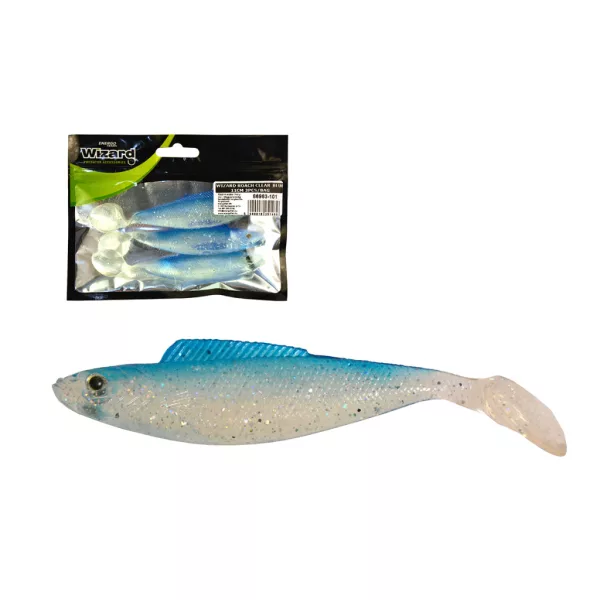 Wizard Roach Bleu Transparent 11cm Leurre souple 3db