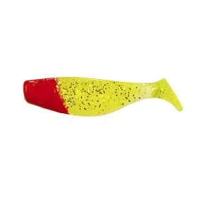   Manns Shad MFCHRH-Sárga, Glitteres Pirosfejű 4,5cm Gumihal 12db