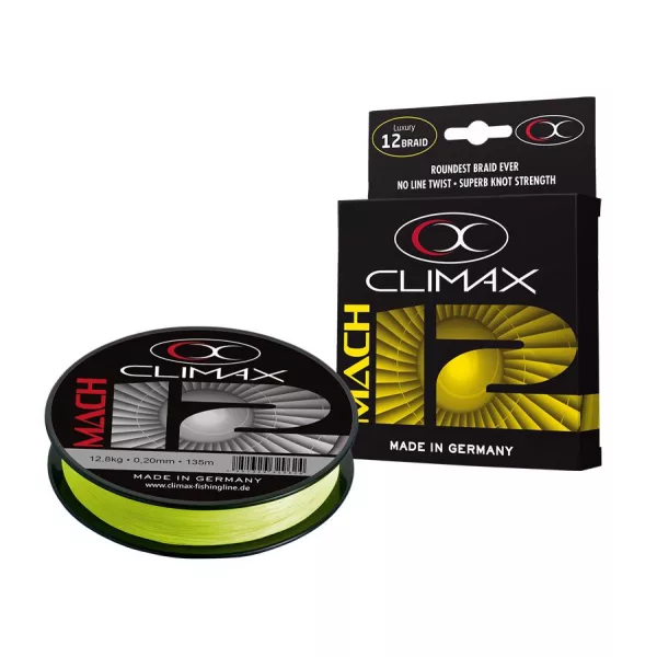 Climax Mach X12 Fluo Yellow 135m 0,23mm 14,9kg Fonott Főzsinór
