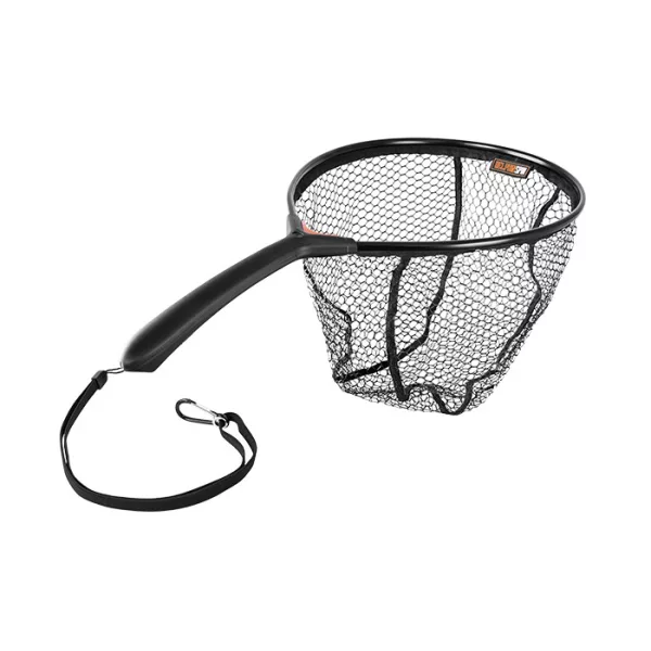 Delphin SPIN-R épuisette spinning caoutchoutée 60x50cm - Manche d'épuisette avec filet