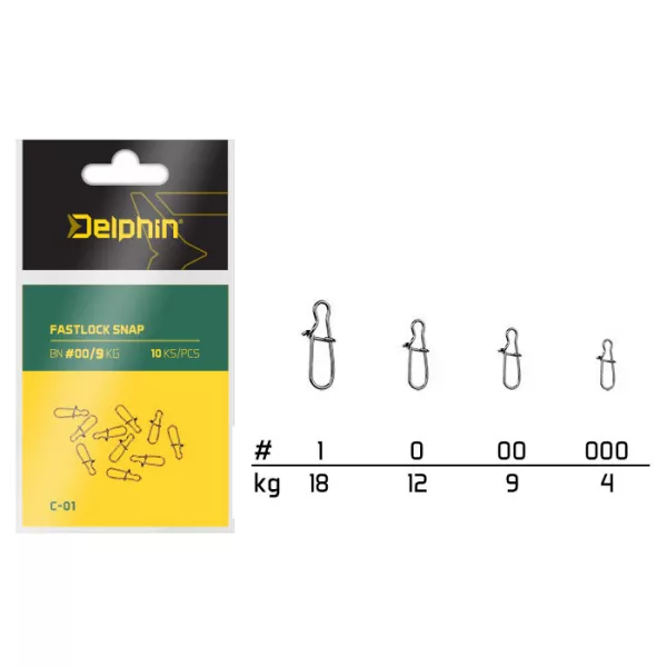 Delphin Fastlock Snap C-01/10pcs BN/00