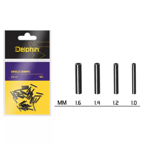 Delphin Manchons à sertir simples - Tube à sertir 1,0mm 40 pièces