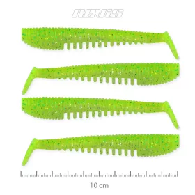   Nevis Impulse Shad 10cm 6,92gr 4 pièces/paquet Paillettes Vert Fluo X2 Leurre en plastique