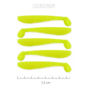   Nevis Impulse Shad 7,5cm 3,05gr 5pcs/paquet Jaune citron Leurre en plastique