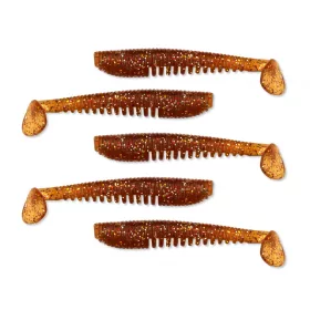   Nevis Impulse Shad 7,5cm 3,05gr 5pcs/paquet Brun Paillettes Leurre en plastique