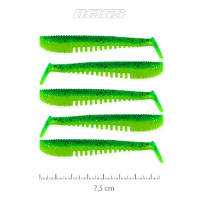   Nevis Impulse Shad 7,5cm 3,05gr 5pcs/paquet Vert Paillettes Leurre en plastique
