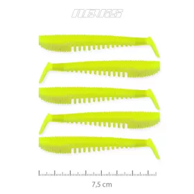   Nevis Impulse Shad 7,5cm 3,05gr 5pcs/paquet Vert Fluo Leurre en plastique
