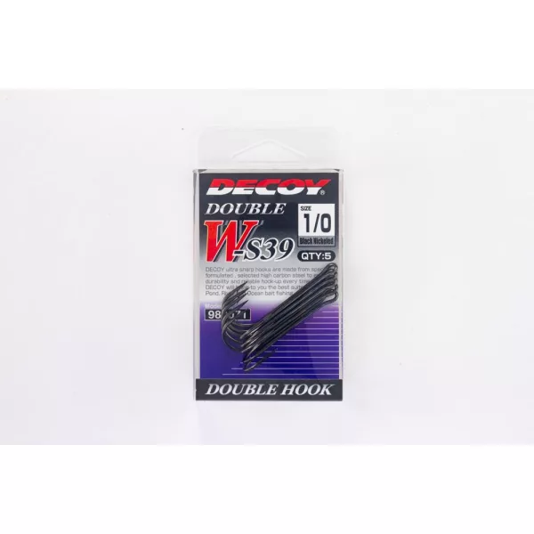 Decoy W-S39 Cheburashka Special #1/0 Füles Szakállas Kétágú Horog 5db