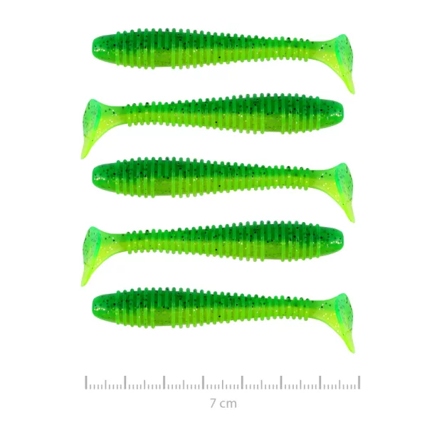 Nevis Vantage Swinger 7cm 2,96gr 5db/cs Vert Paillettes Appât en plastique