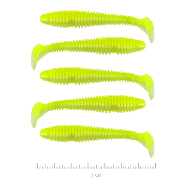 Nevis Vantage Swinger 7cm 2,96gr 5db/cs Vert Fluo Paillettes II. Appât en plastique