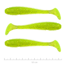   Nevis Vantage Swinger 9,5cm 7,18gr 3db/cs Vert Fluo Paillettes I. Appât en plastique
