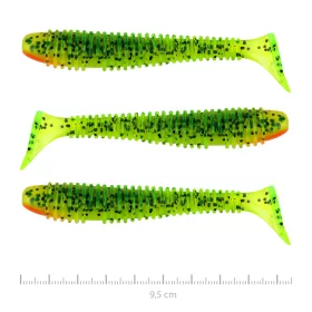   Nevis Vantage Swinger 9,5cm 7,18gr 3 pièces/paquet Vert-Orange Paillettes Leurre en plastique