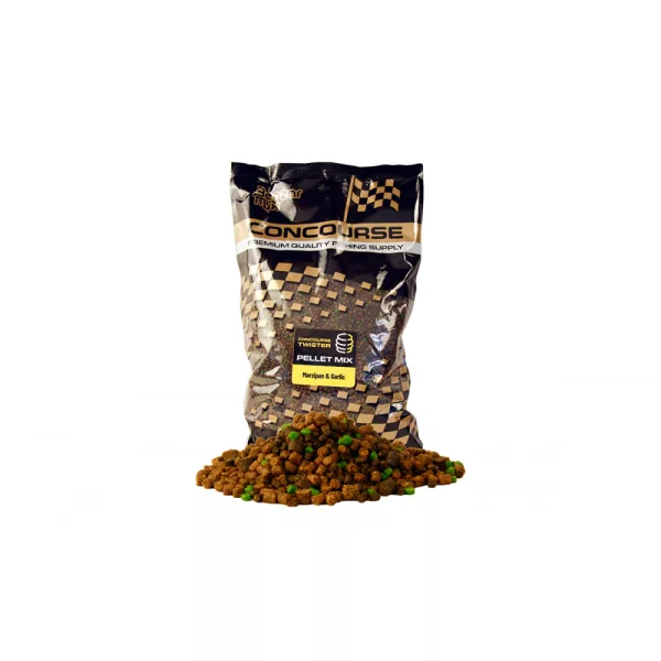Benzár Concourse Twister Mélange de pellets Massepain-Ail 800gr Pellets d'amorçage