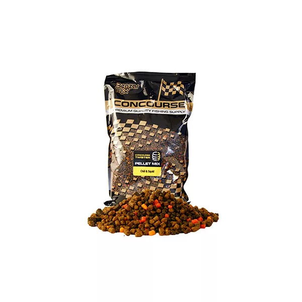Benzár Concourse Twister Pellet Mix Chili-Squid Chili-Calmar Granulé d'amorçage 800gr