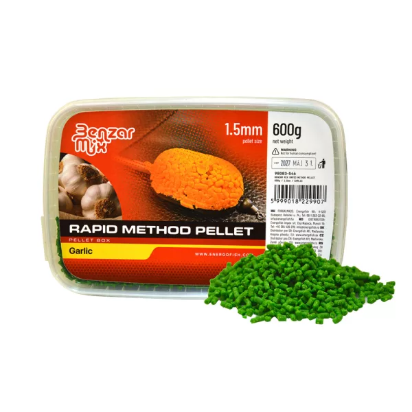 Benzár Mix Rapid Method Pellet 1,5mm Ail Boîte de pellets 600gr