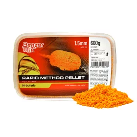   Benzár Mix Rapid Method Pellet 1,5mm Acide Butyrique Boîte de pellets 600gr