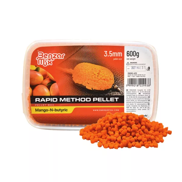 Benzár Mix Rapid Method Pellet 3,5mm Mangue-Acide butyrique Pellet Box 600gr