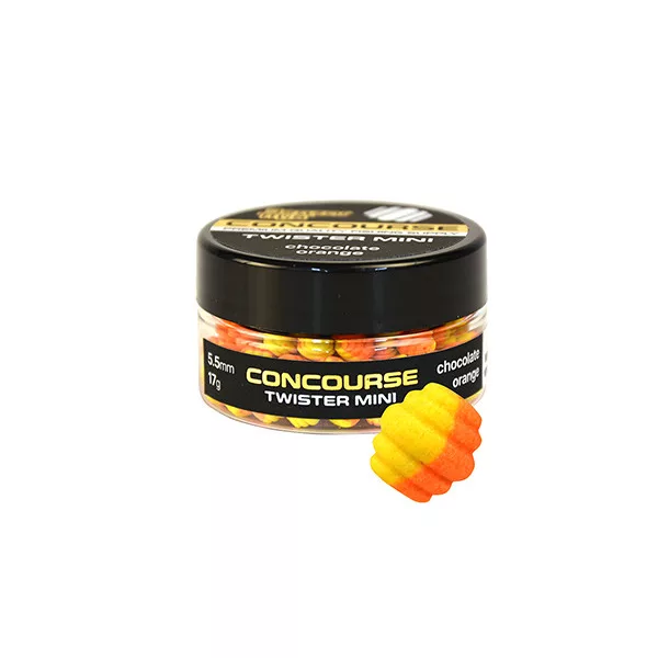 Appât à hameçon Benzár Concourse Twister Mini Chocolat-Orange 5,5mm 17gr