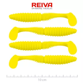   Reiva Zander Power Shad 10cm 7,05gr 4 pièces/paquet (Jaune Citron) Leurre en plastique