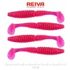 Reiva Zander Power Shad 10cm 7,05gr 4 pièces/paquet (Paillettes roses) Leurre souple en plastique