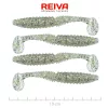 Reiva Zander Power Shad 10cm 7,05gr 4 pièces/paquet (Argent Paillettes) Leurre en plastique