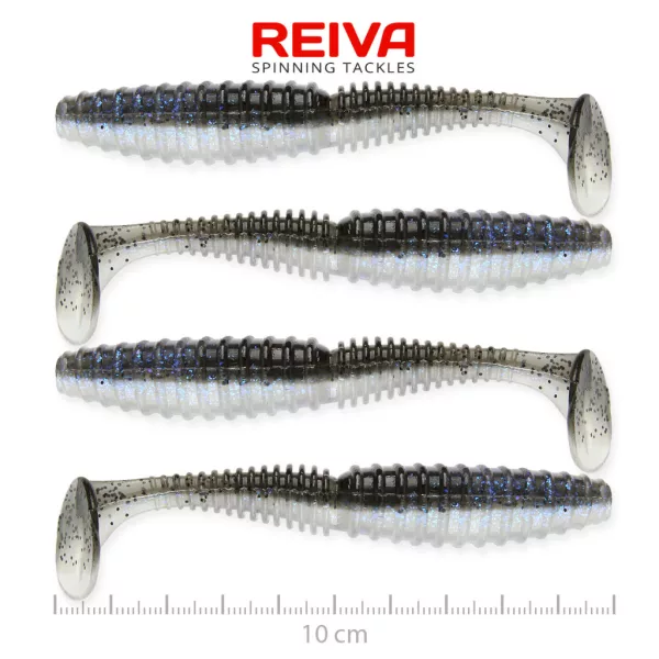 Reiva Zander Power Shad Magic Fish 10cm Leurre en plastique 4pcs