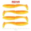 Reiva Zander Power Shad Shiny Orange 10cm Leurre en plastique 4pcs