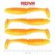 Reiva Zander Power Shad Shiny Orange 10cm Leurre en plastique 4pcs