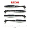 Reiva Zander Power Shad 10cm 7,05gr 4 pièces/paquet (Noir Argent) Leurre en plastique