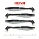 Reiva Zander Power Shad 10cm 7,05gr 4 pièces/paquet (Noir Argent) Leurre en plastique