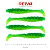 Reiva Zander Power Shad 10cm 7,05gr 4 pièces/paquet (Paillettes vertes) Leurre souple en plastique