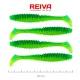 Reiva Zander Power Shad 10cm 7,05gr 4 pièces/paquet (Paillettes vertes) Leurre souple en plastique