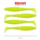 Reiva Zander Power Shad 10cm 7,05gr 4 pièces/paquet (Vert Fluo) Leurre souple en plastique