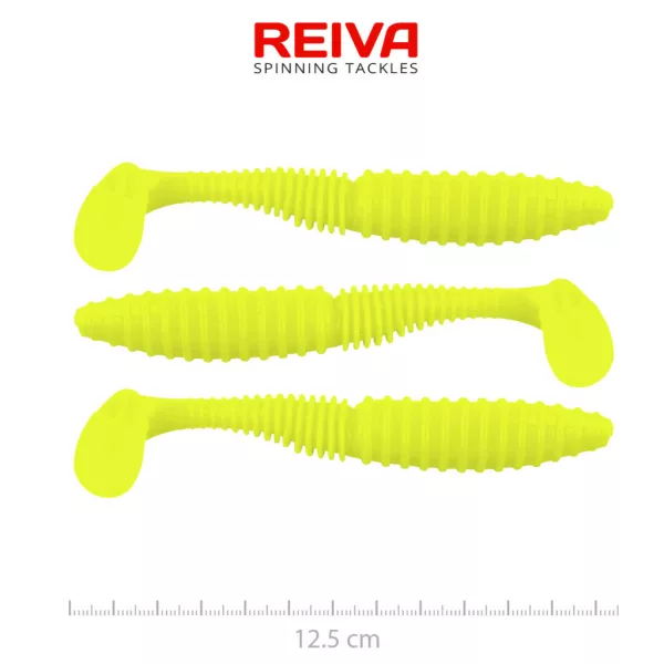 Reiva Zander Power Shad Leurre souple Lemonade 12,5cm 3pcs