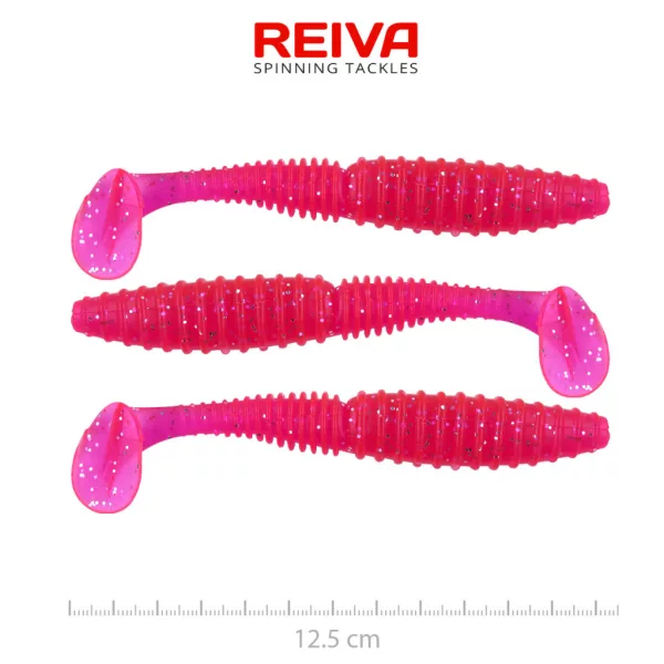 Reiva Zander Power Shad Leurre souple Japanese Red 12,5cm 3pcs