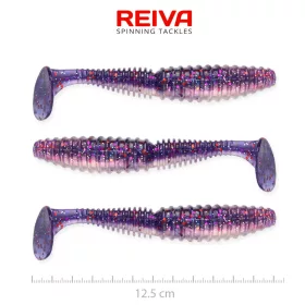   Reiva Zander Power Shad Purple Pearl 12,5cm Leurre en plastique 3pcs