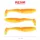 Reiva Zander Power Shad Shiny Orange 12,5cm Leurre en plastique 3pcs
