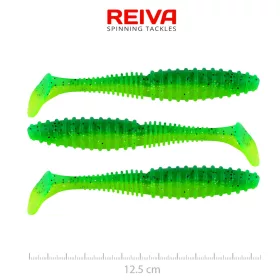   Reiva Zander Power Shad Leurre souple Poison Green 12,5cm 3pcs