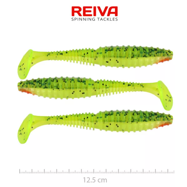Reiva Zander Power Shad Watermelon 12,5cm Leurre en plastique 3pcs