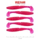 Reiva Zander Power Shad 8cm 3,18gr 5 pièces/paquet (Paillettes roses) Leurre souple en plastique