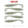 Reiva Zander Power Shad 8cm 3,18gr 5 pièces/paquet (Paillettes argentées) Leurre souple en plastique