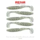 Reiva Zander Power Shad 8cm 3,18gr 5 pièces/paquet (Paillettes argentées) Leurre souple en plastique