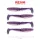 Reiva Zander Power Shad Purple Pearl 8cm Leurre en plastique 4pcs
