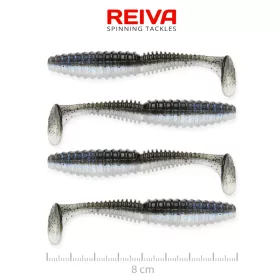   Reiva Zander Power Shad Magic Fish 8cm Leurre en plastique 4pcs