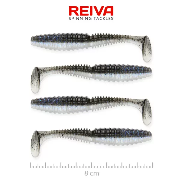 Reiva Zander Power Shad Magic Fish 8cm Leurre en plastique 4pcs