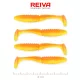 Reiva Zander Power Shad Shiny Orange 8cm Leurre en plastique 4pcs
