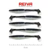 Reiva Zander Power Shad 8cm 3,18gr 5 pièces/paquet (Noir Argenté) Leurre souple en plastique