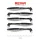 Reiva Zander Power Shad 8cm 3,18gr 5 pièces/paquet (Noir Argenté) Leurre souple en plastique