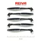 Reiva Zander Power Shad 8cm 3,18gr 5 pièces/paquet (Noir Argenté) Leurre souple en plastique