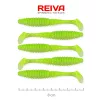 Reiva Zander Power Shad 8cm 3,18gr 5 pièces/paquet (Paillettes Vert Fluo I.) Leurre souple en plastique
